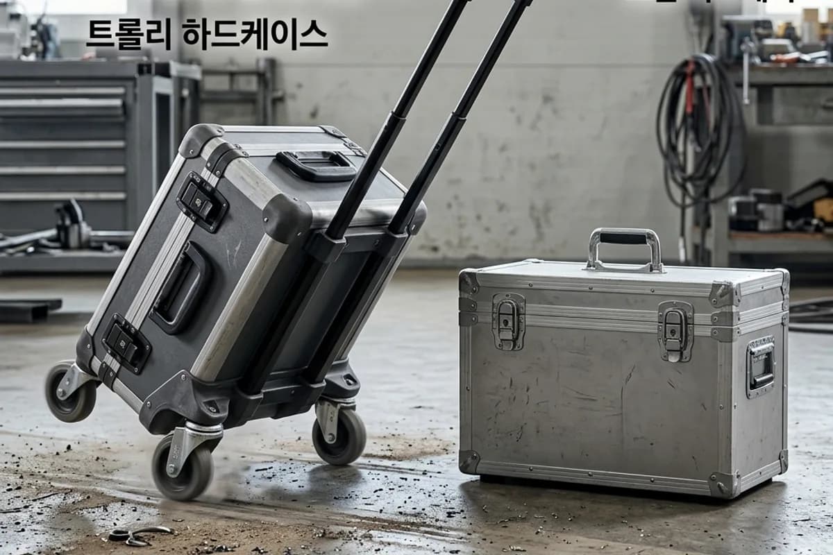 이동성 — 바퀴가 실제로 필요한 순간 — 트롤리 하드케이스 vs 표준 하드케이스 비교 실제 사용 현장 예시